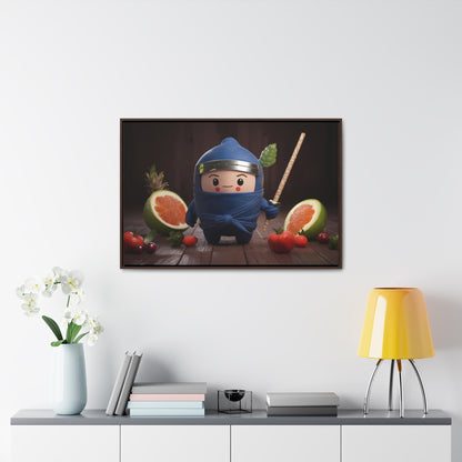 Ninja Fruit Guardian - Gallery Canvas Wraps, Horizontal Frame