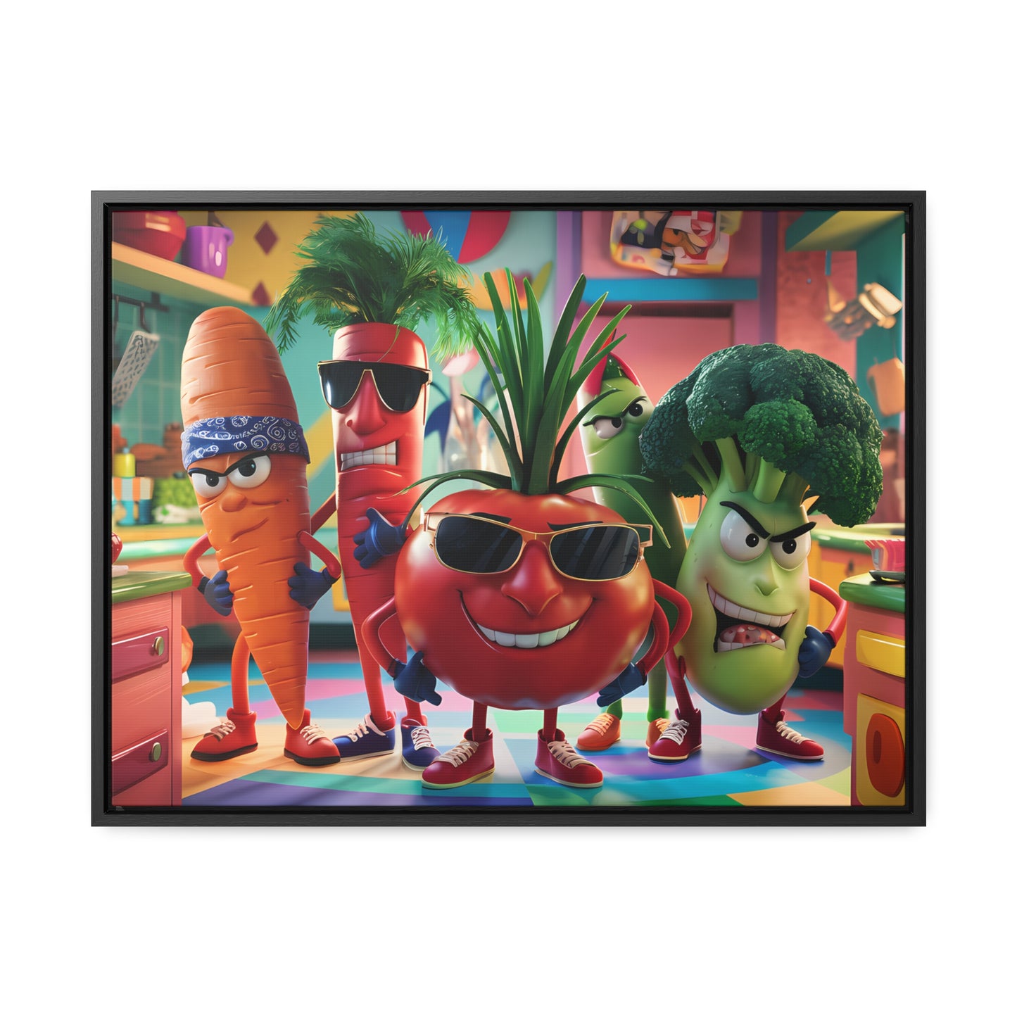 The Veggie Squad's Kitchen Takeover - Gallery Canvas Wraps, Horizontal Frame