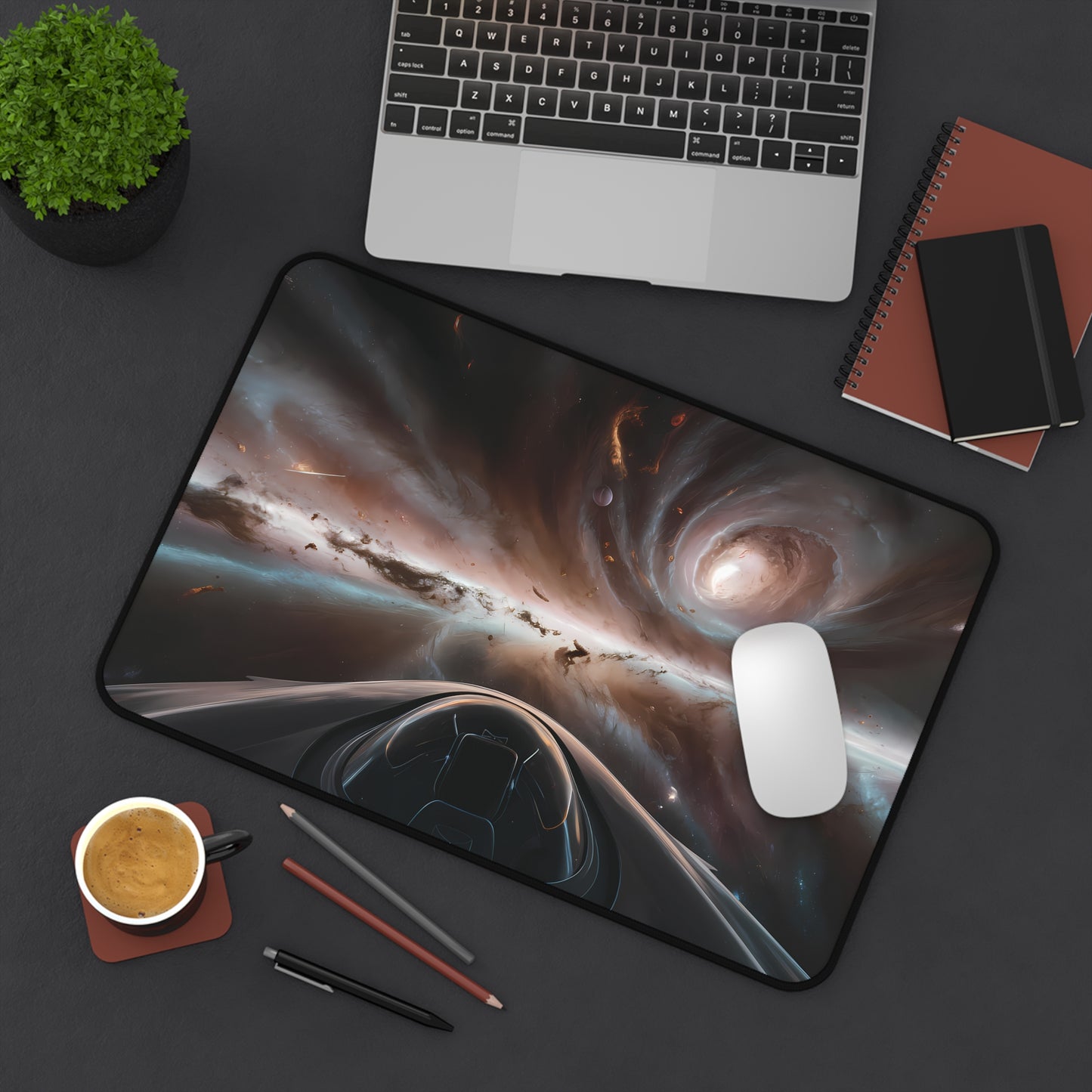 Space viewed out of a Space Ship - Desk Mat