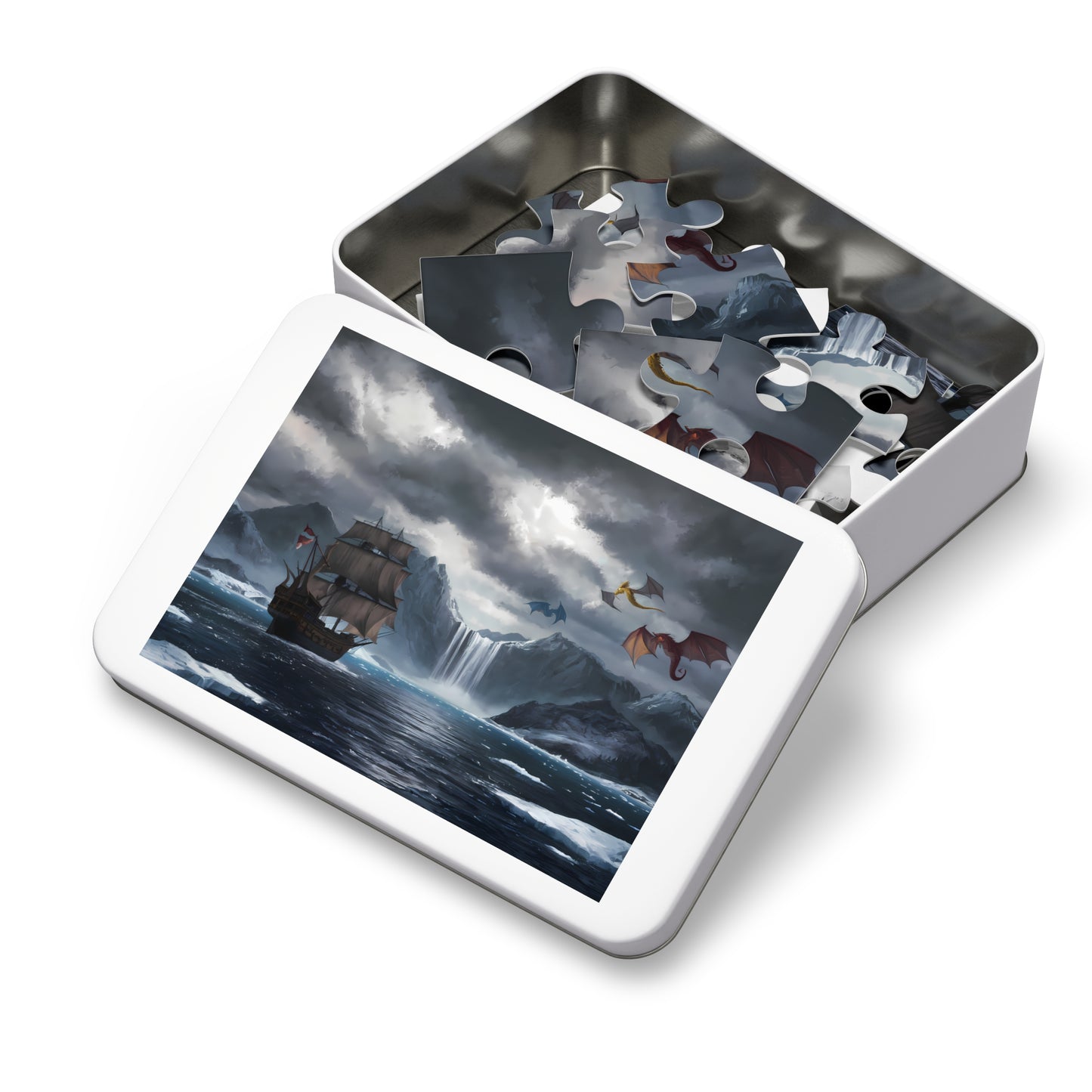 Dragons Over Frozen Seas - Jigsaw Puzzle (30, 110, 252, 500,1000-Piece)
