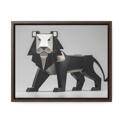 Regal Geometric Lion - Gallery Canvas Wraps, Horizontal Frame