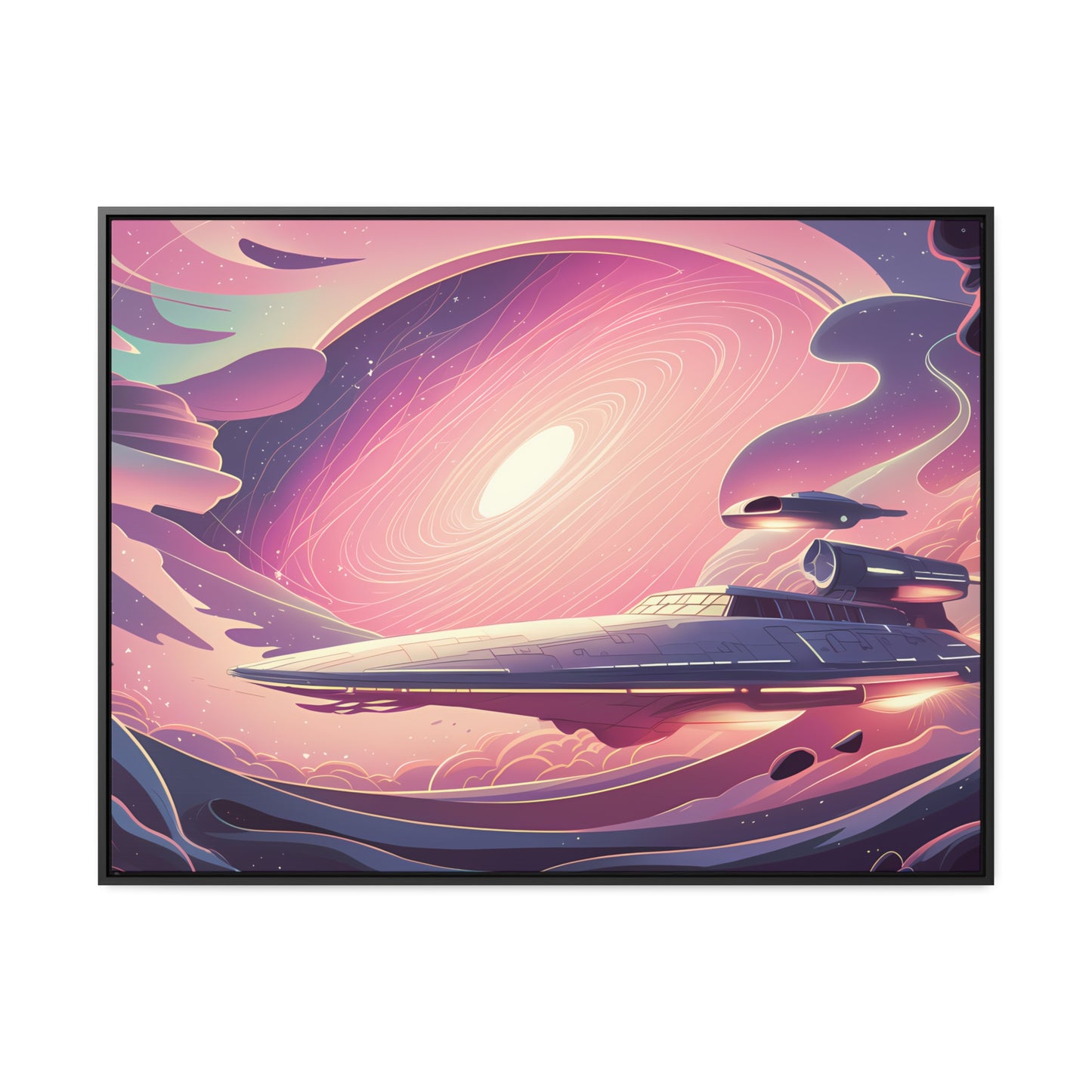 Voyage Through the Cosmic Vortex - Gallery Canvas Wraps, Horizontal Frame