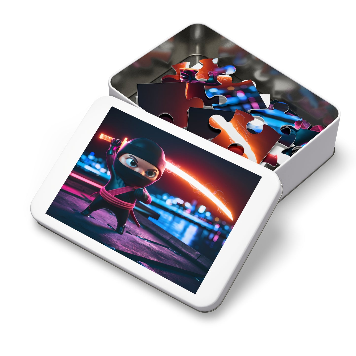 Neon Ninja on the Rooftop - Jigsaw Puzzle (30, 110, 252, 500,1000-Piece)