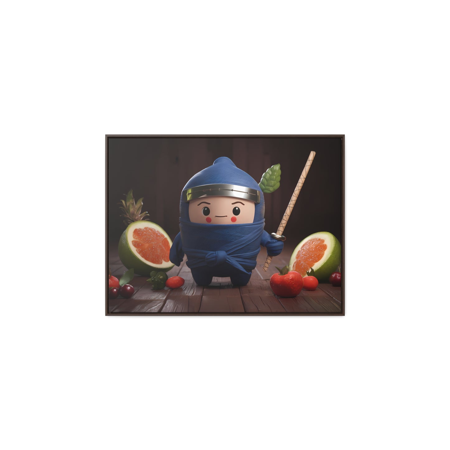 Ninja Fruit Guardian - Gallery Canvas Wraps, Horizontal Frame