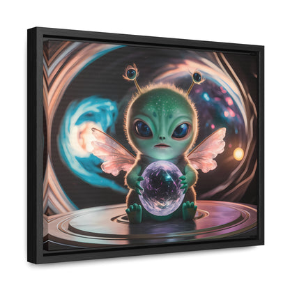 Guardian of the Cosmic Crystal - Gallery Canvas Wraps, Horizontal Frame