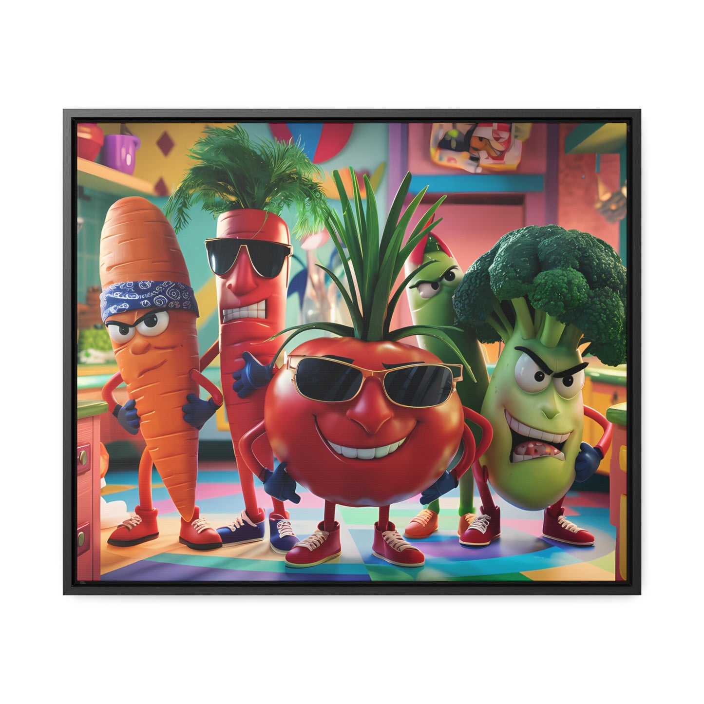 The Veggie Squad's Kitchen Takeover - Gallery Canvas Wraps, Horizontal Frame