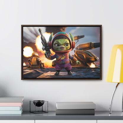 "Galactic Gremlin Commander" - Gallery Canvas Wraps, Horizontal Frame