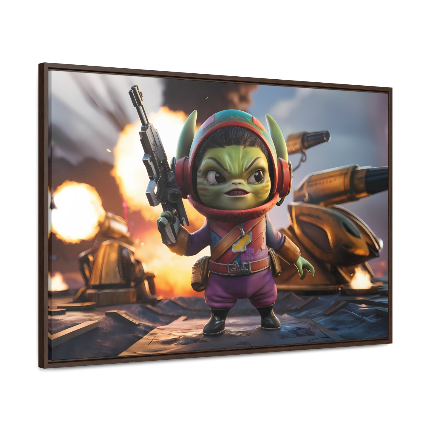"Galactic Gremlin Commander" - Gallery Canvas Wraps, Horizontal Frame
