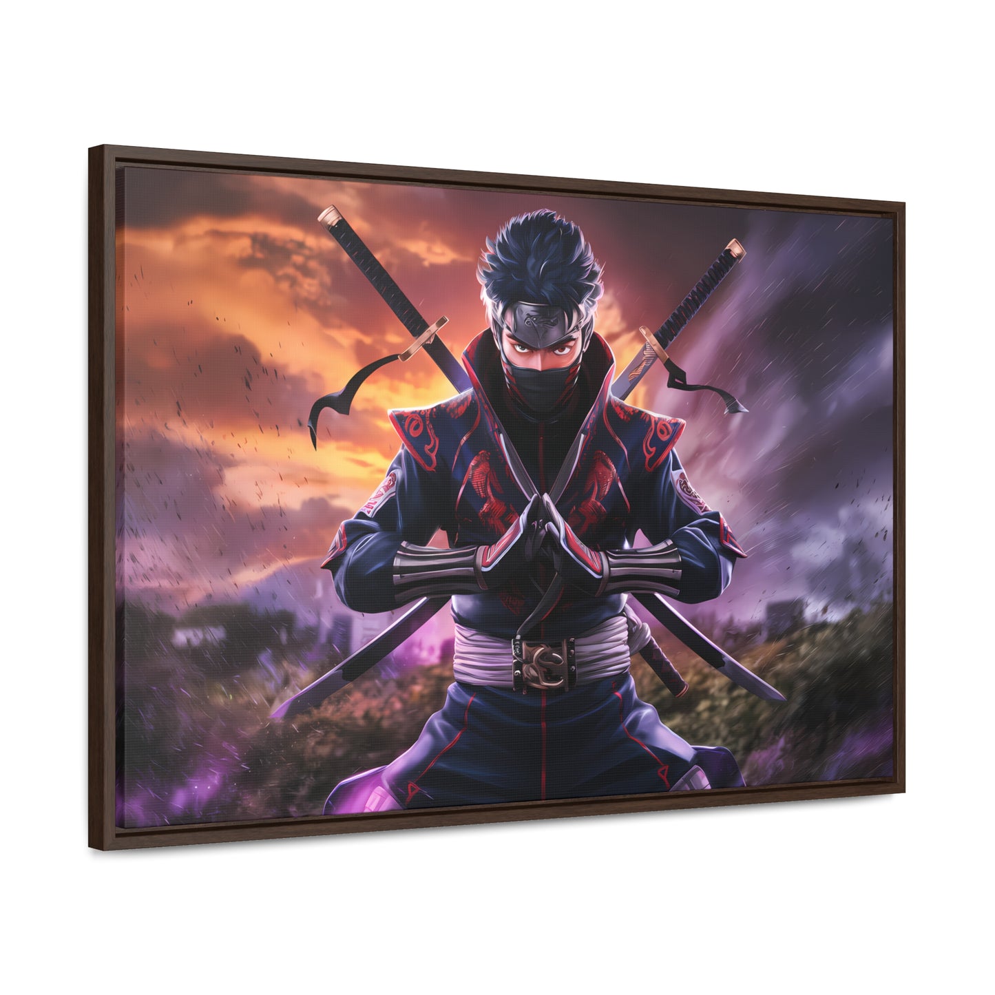 Shadow of the Crimson Ninja - Gallery Canvas Wraps, Horizontal Frame