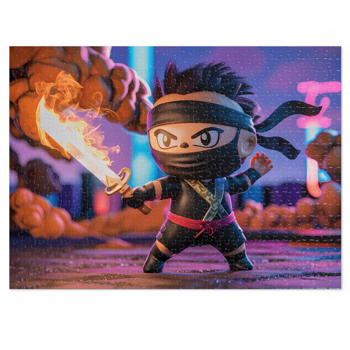 Flameblade Ninja Showdown - Jigsaw Puzzle (30, 110, 252, 500,1000-Piece)