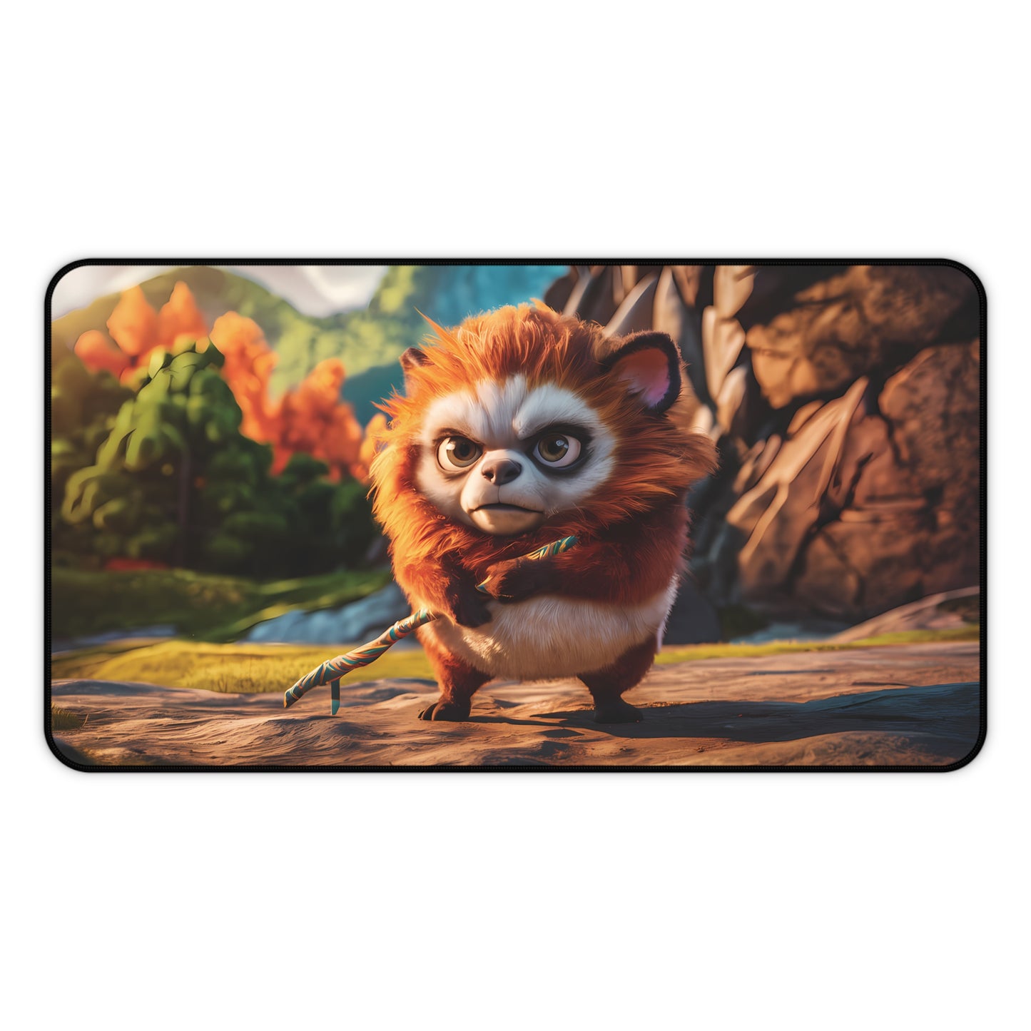 Cute furry Creature - Desk Mat