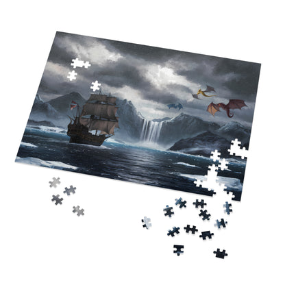 Dragons Over Frozen Seas - Jigsaw Puzzle (30, 110, 252, 500,1000-Piece)