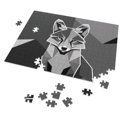 Geometric Fox in Monochrome - Jigsaw Puzzle (30, 110, 252, 500,1000-Piece)