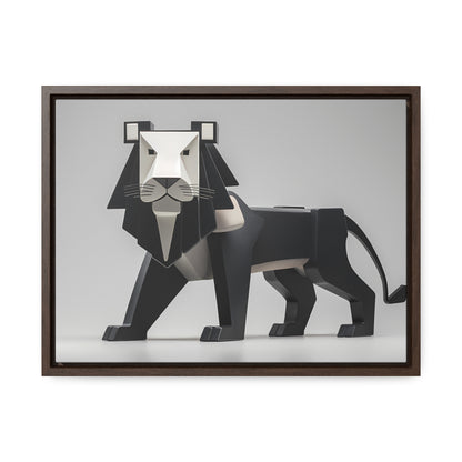 Regal Geometric Lion - Gallery Canvas Wraps, Horizontal Frame
