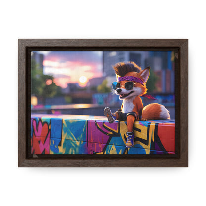 Urban Fox Vibes - Gallery Canvas Wraps, Horizontal Frame