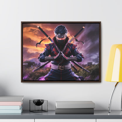 Shadow of the Crimson Ninja - Gallery Canvas Wraps, Horizontal Frame