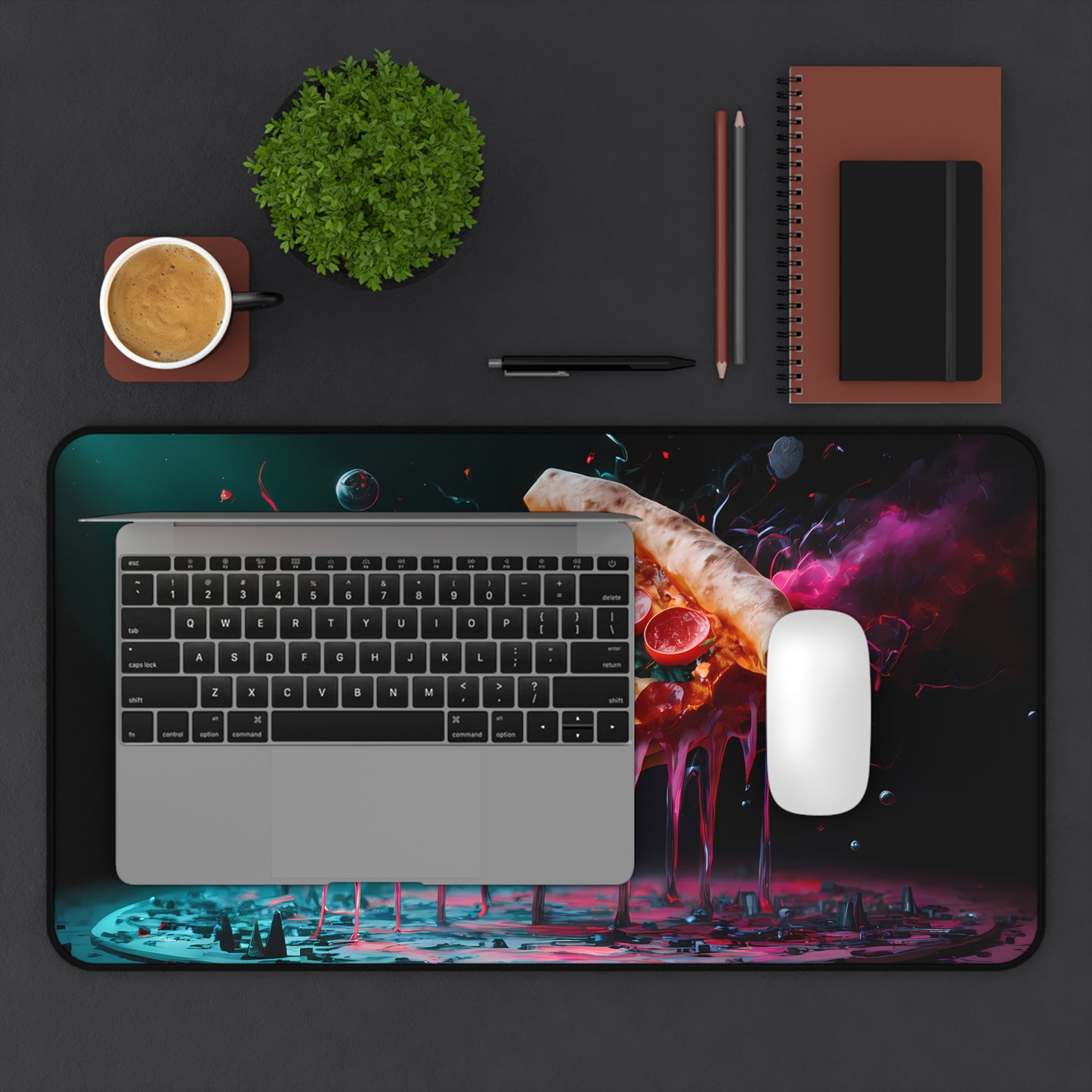 Cosmic Slice of Flavor - Desk Mat