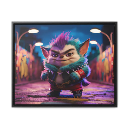 Rebel Furry in the Neon Alley - Gallery Canvas Wraps, Horizontal Frame