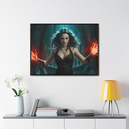 Sorceress of the Crimson Flame - Gallery Canvas Wraps, Horizontal Frame