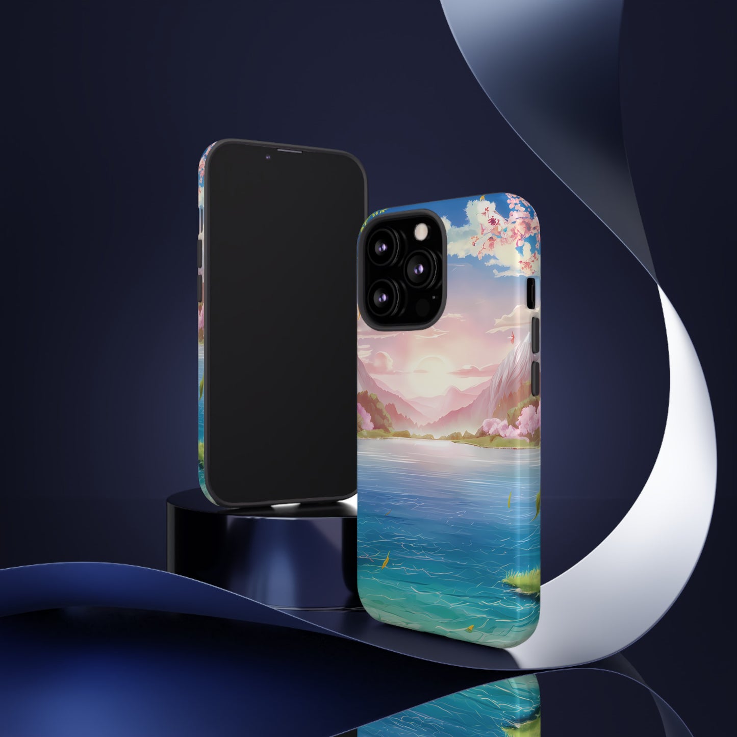 Serene Lake and Mountains - Smartphone Tough Cases