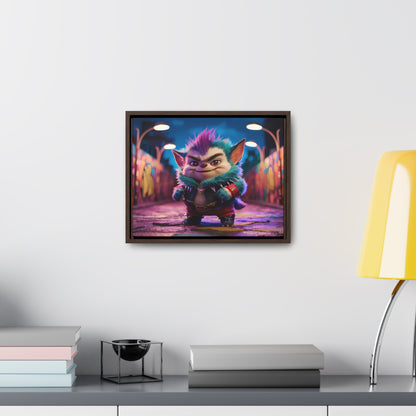 Rebel Furry in the Neon Alley - Gallery Canvas Wraps, Horizontal Frame