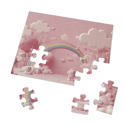 Whimsical Dreamscape of Pink Bliss - Jigsaw Puzzle (30, 110, 252, 500,1000-Piece)