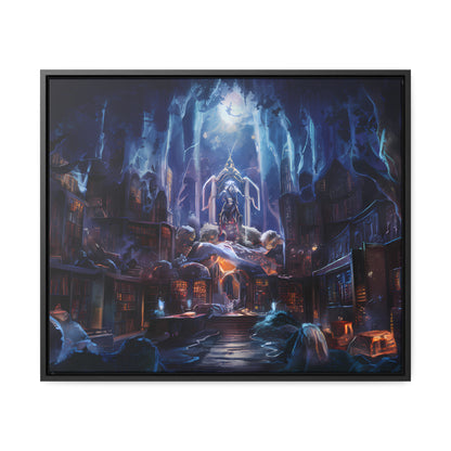 Sanctuary of the Forgotten Tomes - Gallery Canvas Wraps, Horizontal Frame
