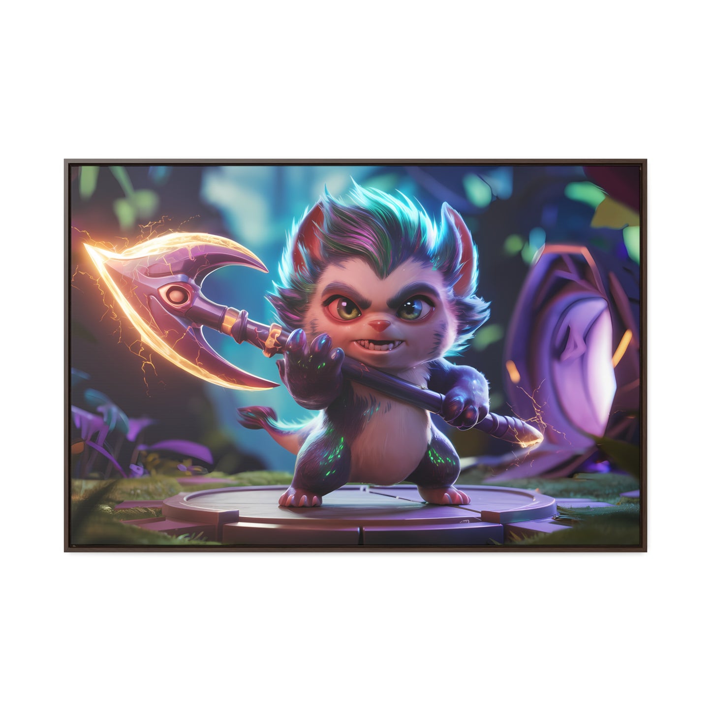 "Fierce Guardian of the Enchanted Forest" - Gallery Canvas Wraps, Horizontal Frame