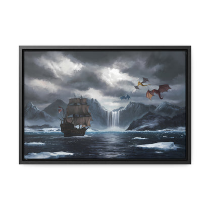 "The Voyage to Dragon's Fjord" - Gallery Canvas Wraps, Horizontal Frame