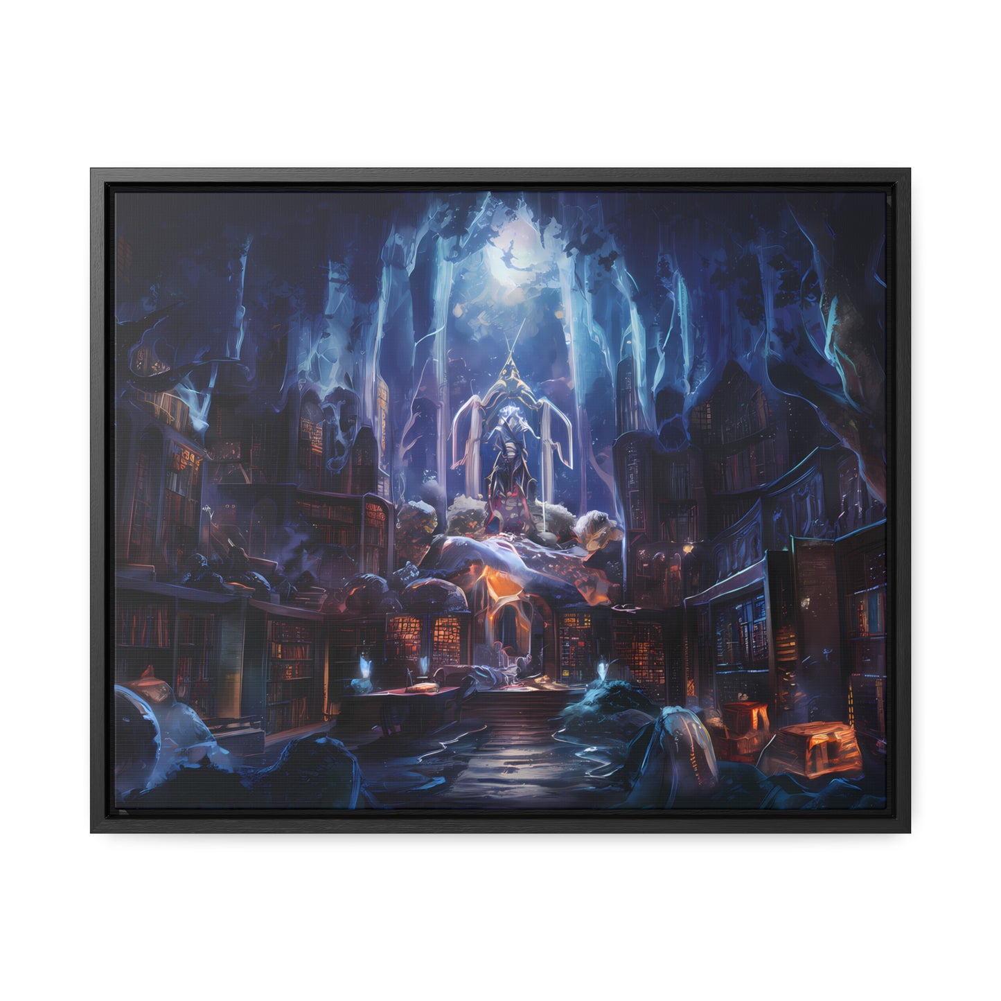 Sanctuary of the Forgotten Tomes - Gallery Canvas Wraps, Horizontal Frame