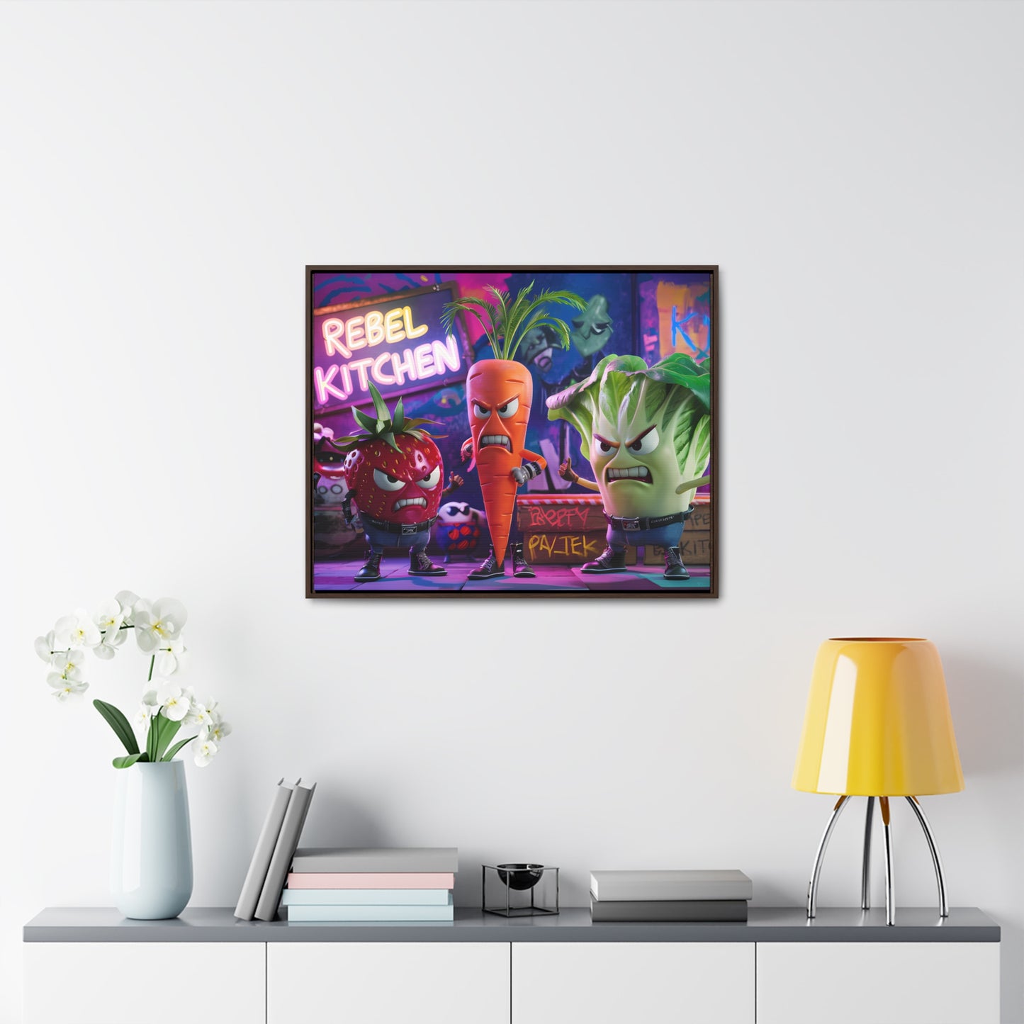 Rebel Veggie Squad - Gallery Canvas Wraps, Horizontal Frame