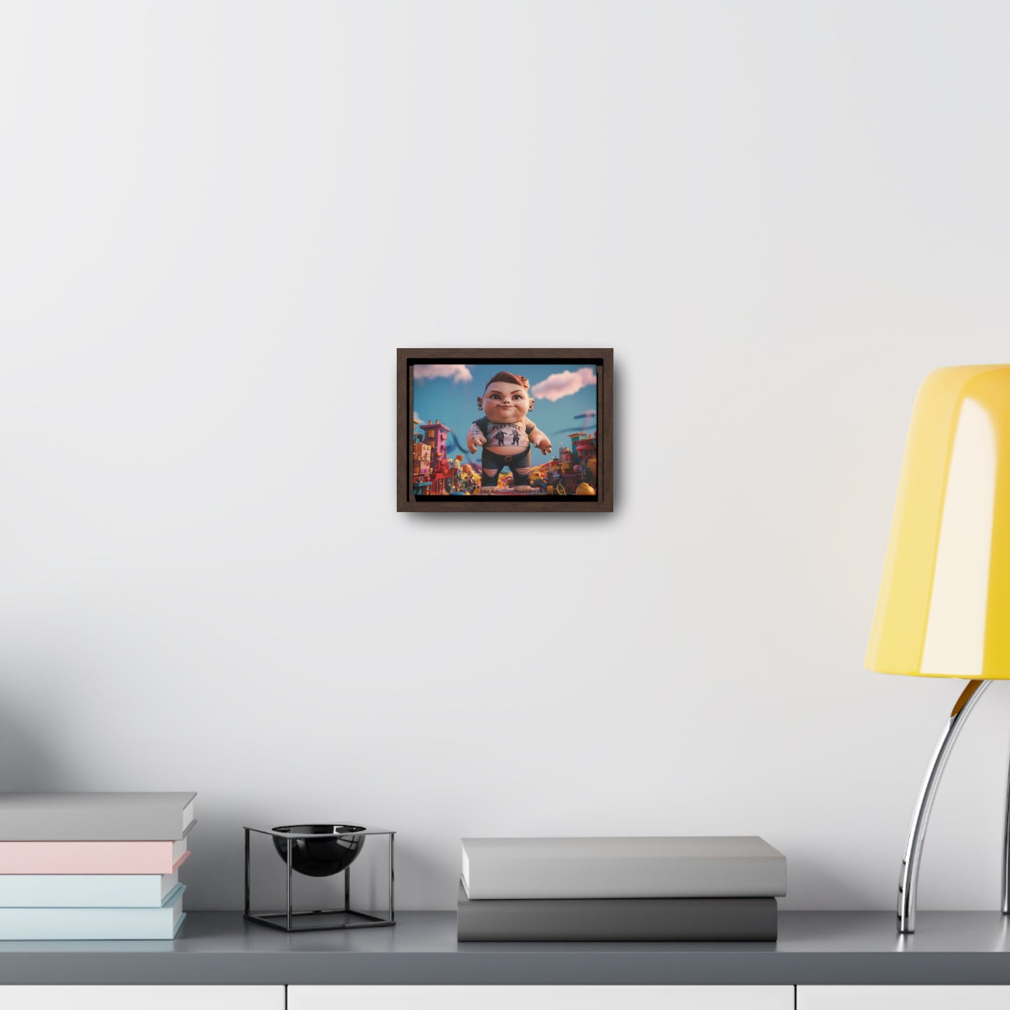 "Punk Rock Titan in Toy Town" - Gallery Canvas Wraps, Horizontal Frame