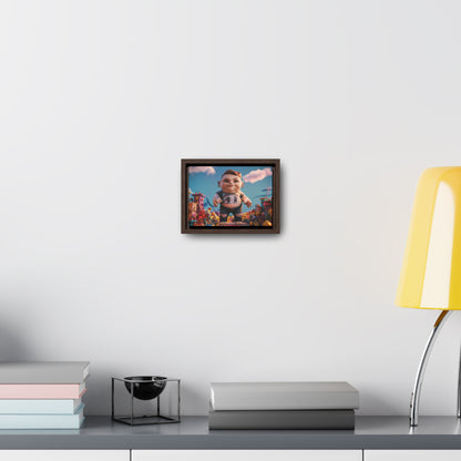 "Punk Rock Titan in Toy Town" - Gallery Canvas Wraps, Horizontal Frame