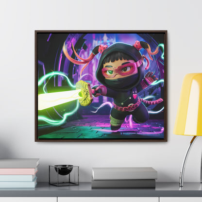 Neon Ninja Unleashed - Gallery Canvas Wraps, Horizontal Frame