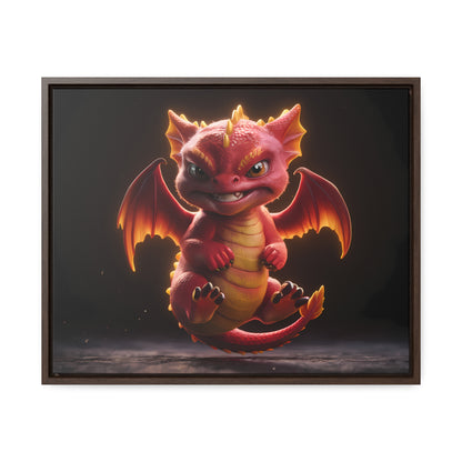 "Fiery Little Guardian" - Gallery Canvas Wraps, Horizontal Frame
