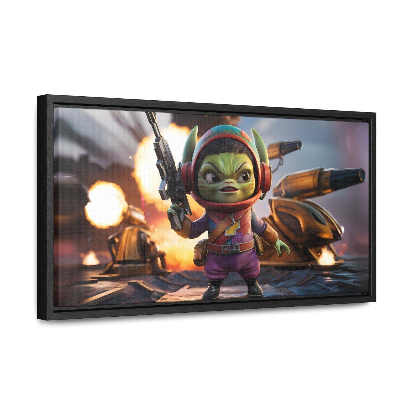 "Galactic Gremlin Commander" - Gallery Canvas Wraps, Horizontal Frame