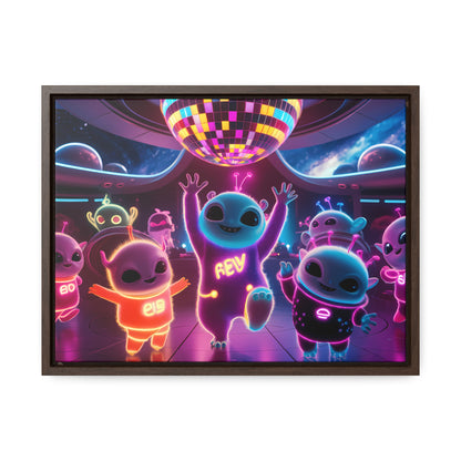 Intergalactic Neon Dance Party - Gallery Canvas Wraps, Horizontal Frame