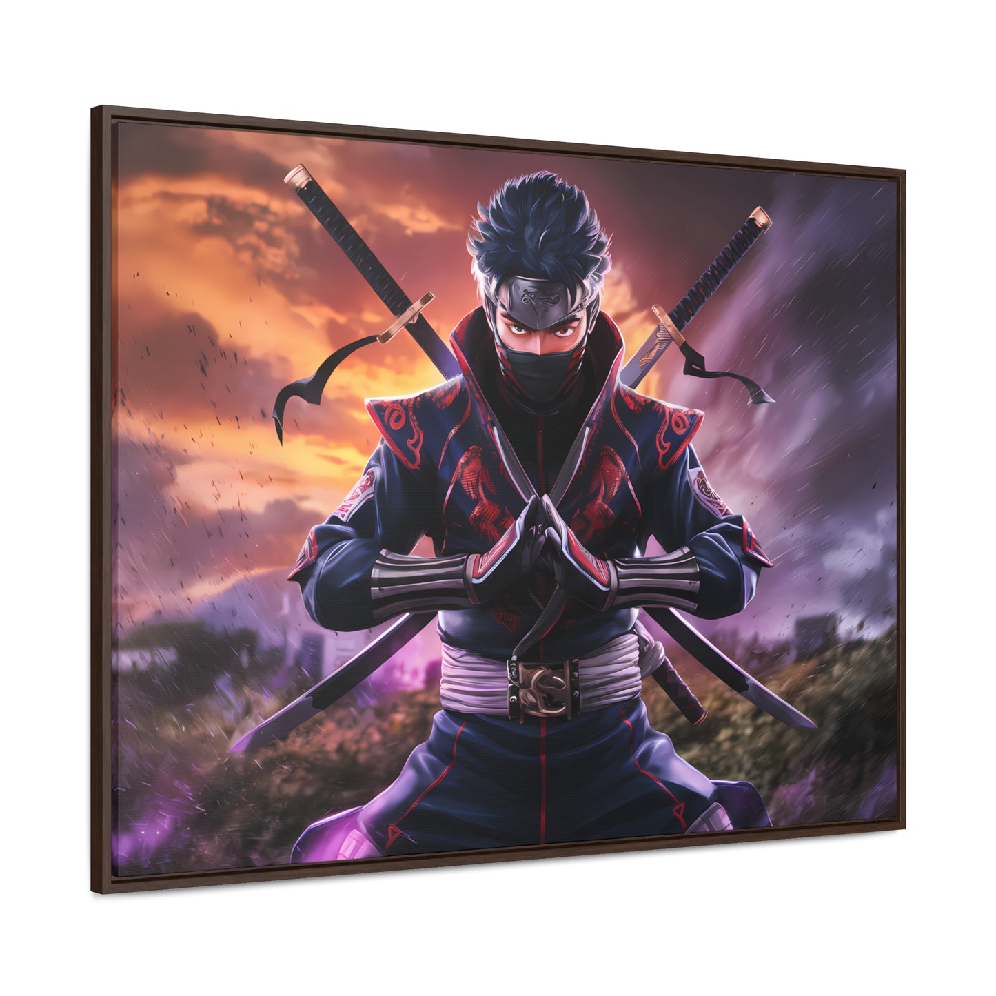 Shadow of the Crimson Ninja - Gallery Canvas Wraps, Horizontal Frame