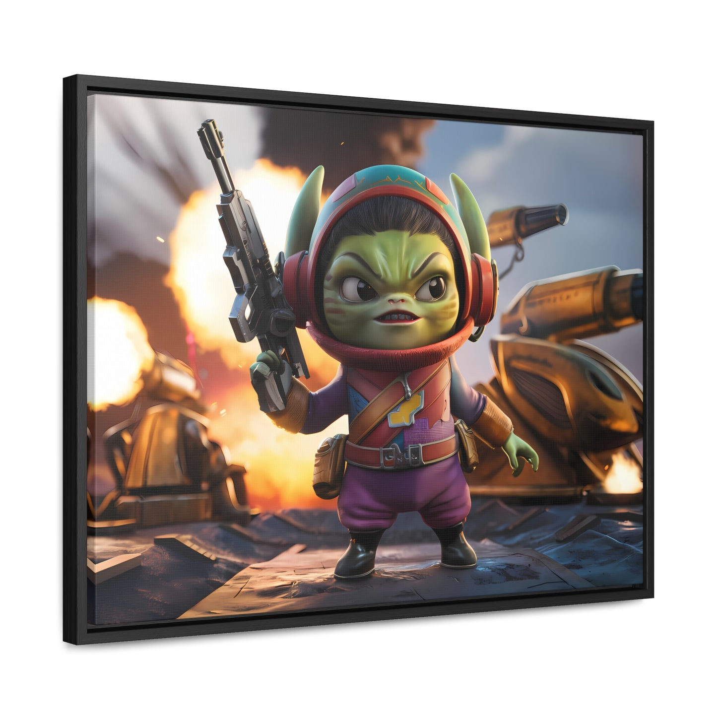 "Galactic Gremlin Commander" - Gallery Canvas Wraps, Horizontal Frame