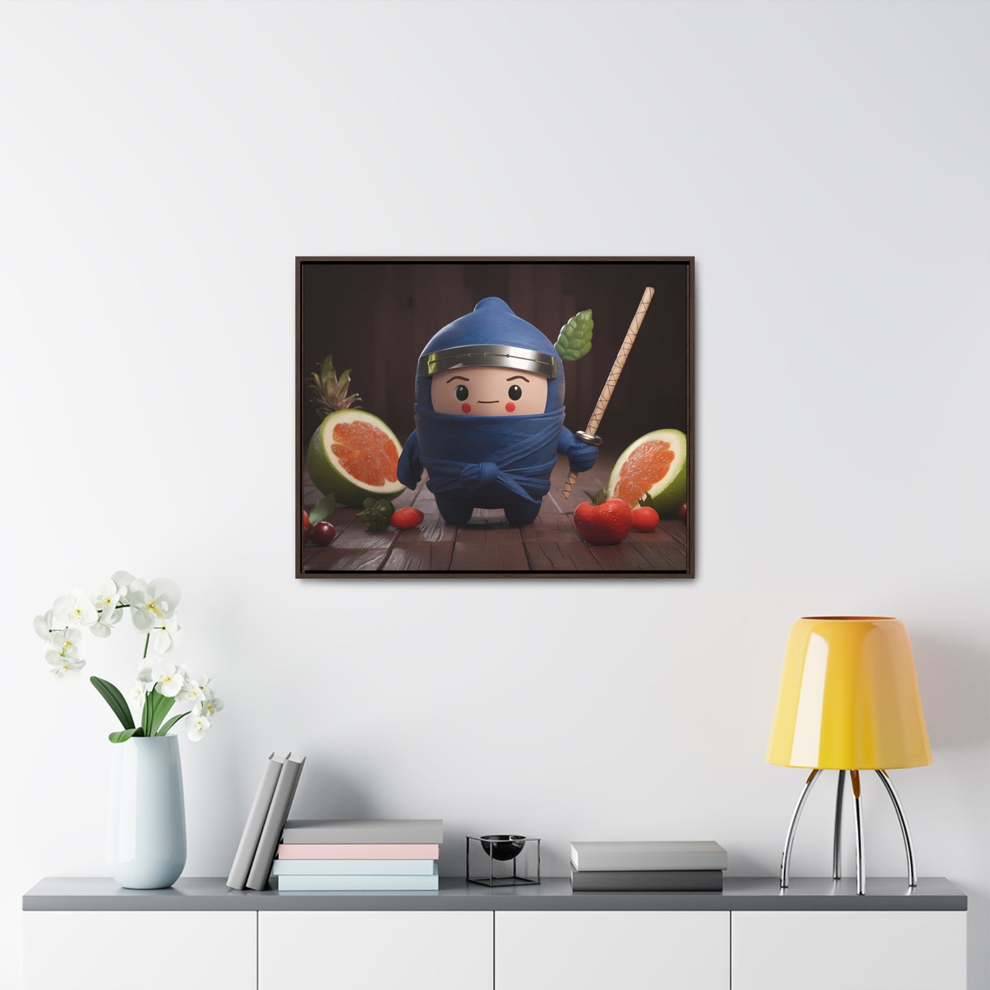 Ninja Fruit Guardian - Gallery Canvas Wraps, Horizontal Frame