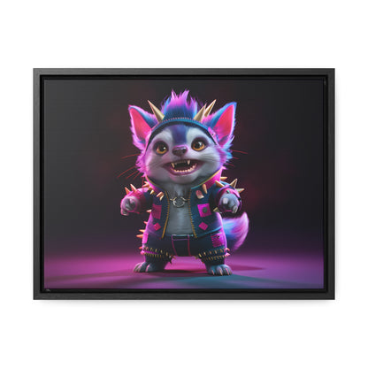 Punk Feline Fury - Gallery Canvas Wraps, Horizontal Frame