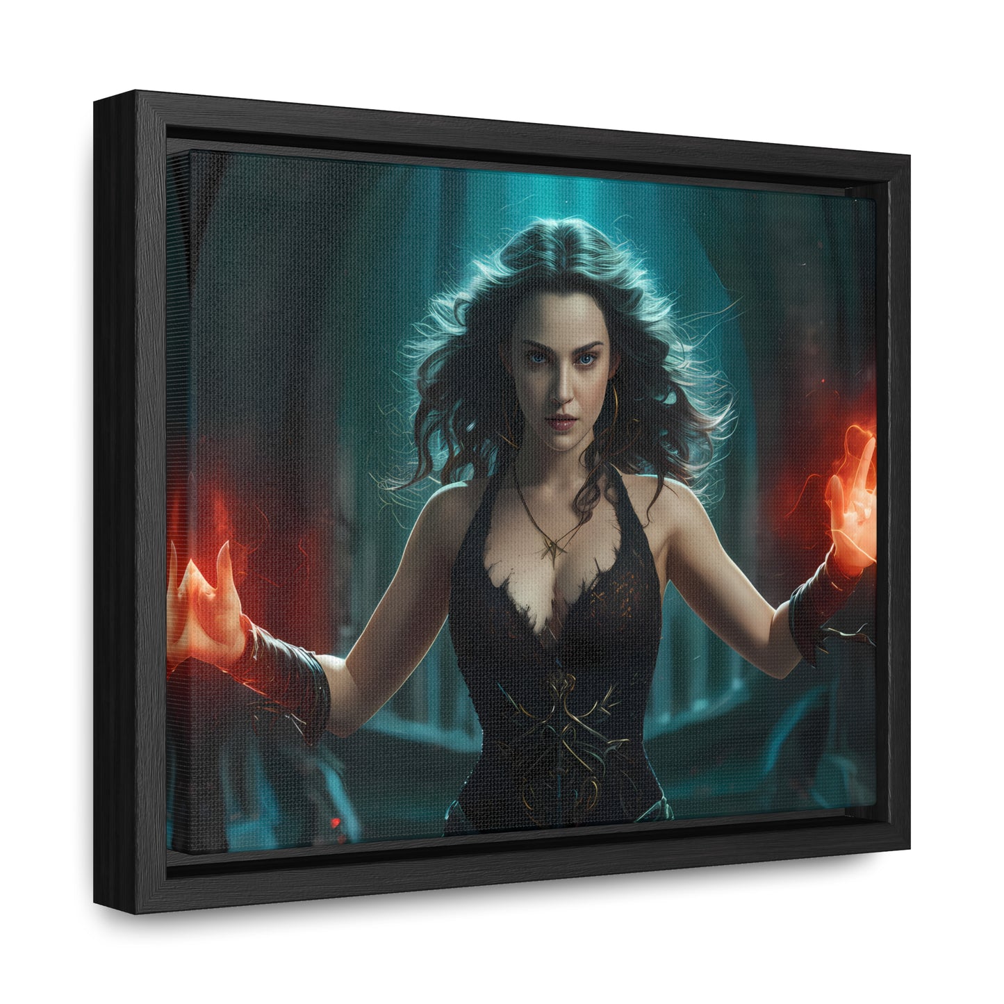 Sorceress of the Crimson Flame - Gallery Canvas Wraps, Horizontal Frame