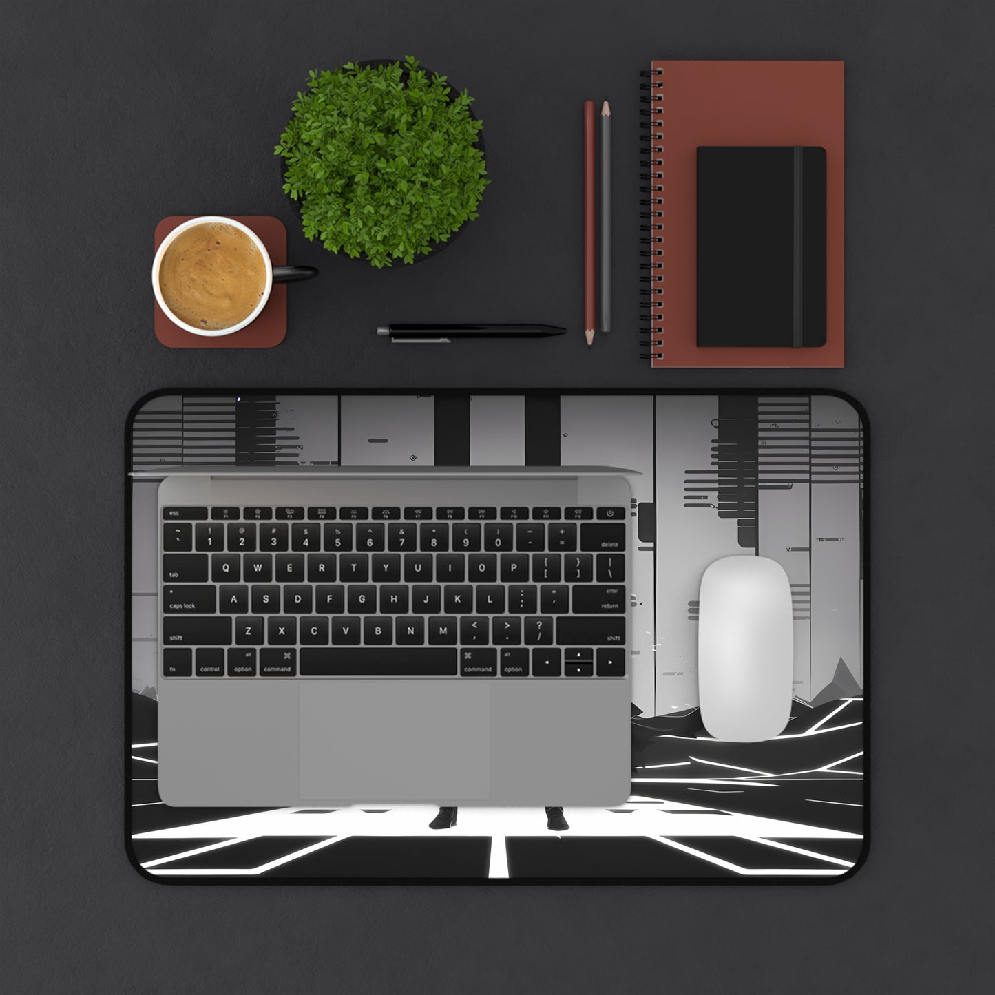 Shadow of the Neon Knight - Desk Mat