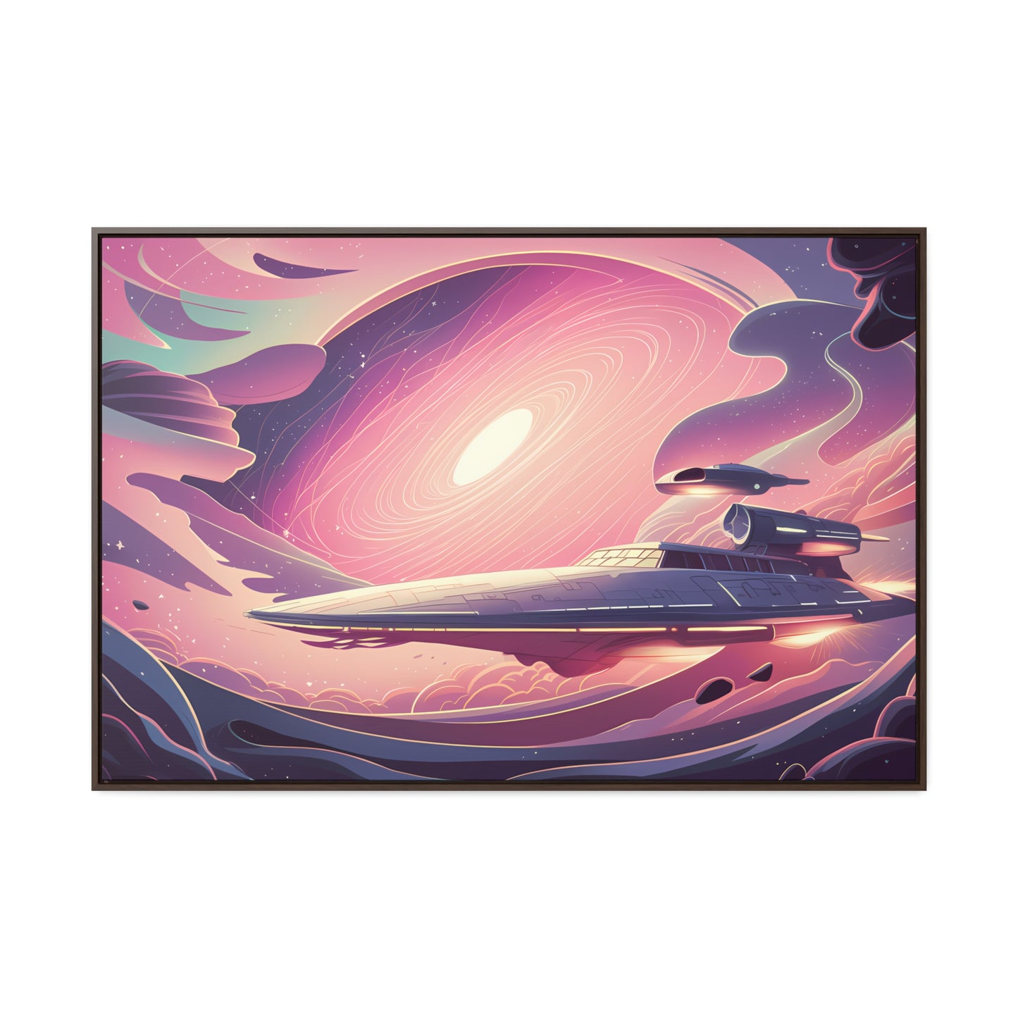 Voyage Through the Cosmic Vortex - Gallery Canvas Wraps, Horizontal Frame