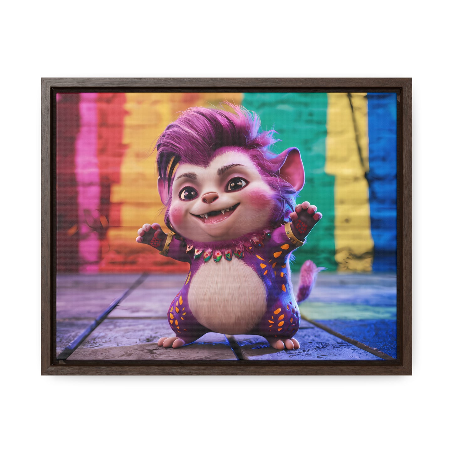 Colorful Celebration Creature - Gallery Canvas Wraps, Horizontal Frame