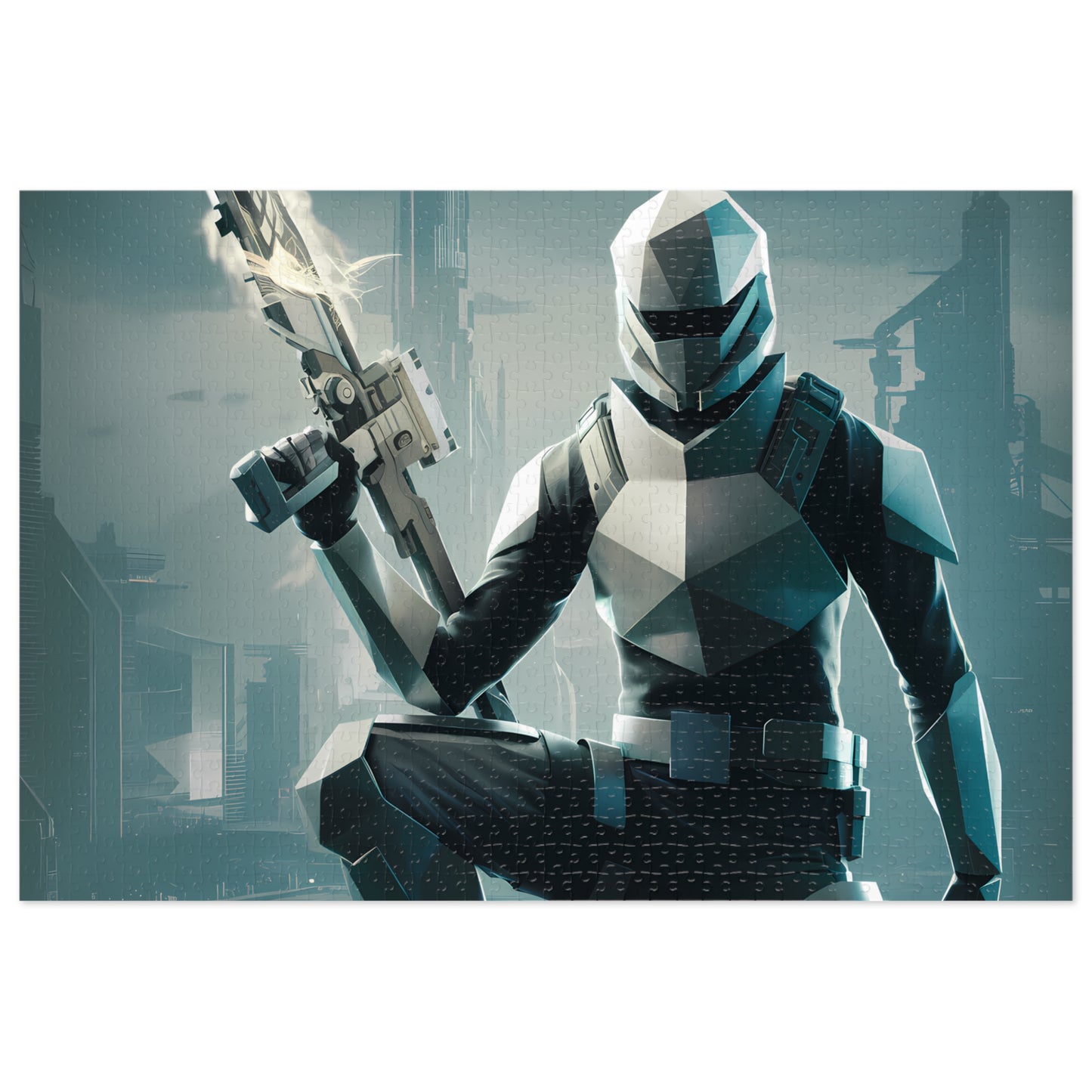 Sentinel of the Neon Skyline - Jigsaw Puzzle (30, 110, 252, 500,1000-Piece)