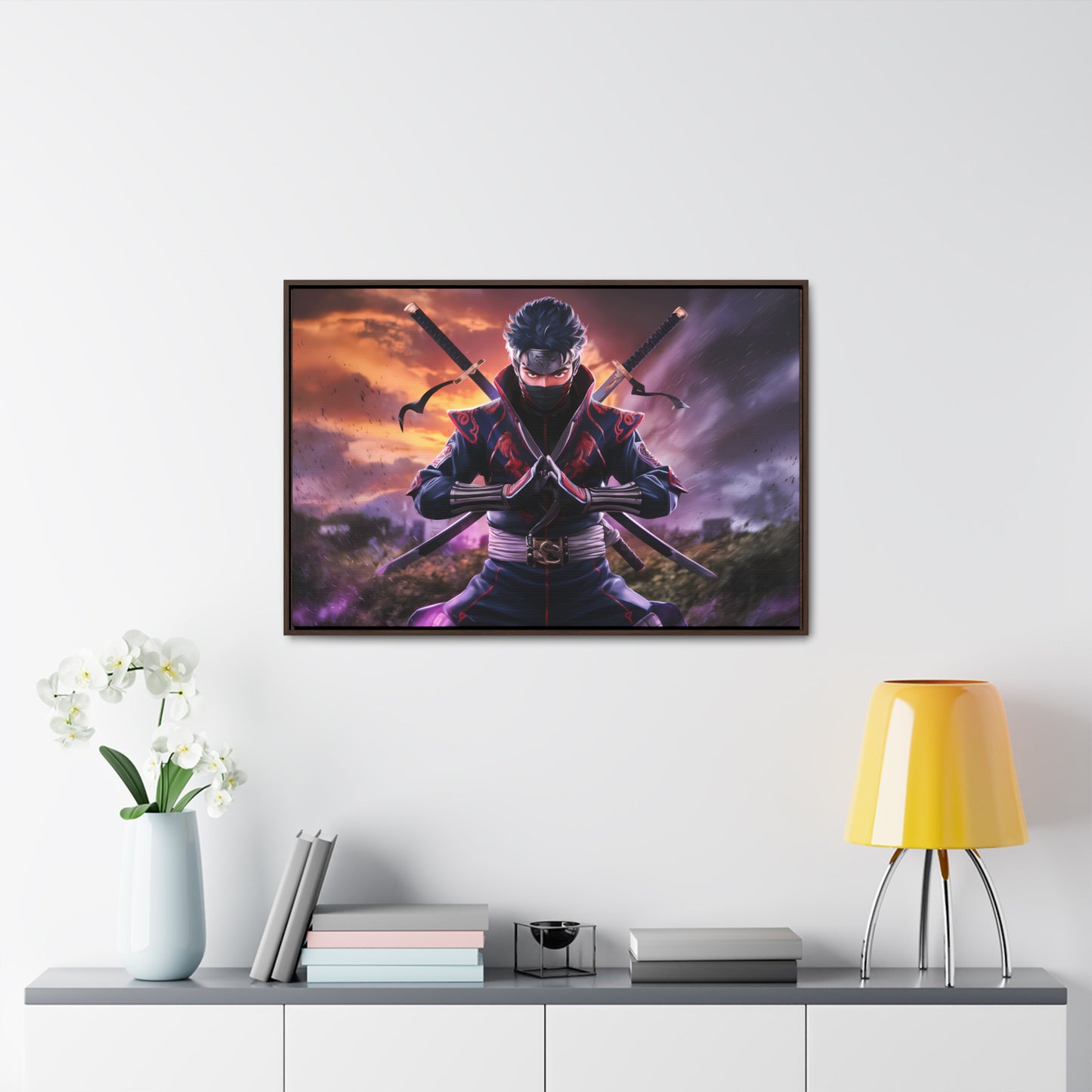 Shadow of the Crimson Ninja - Gallery Canvas Wraps, Horizontal Frame