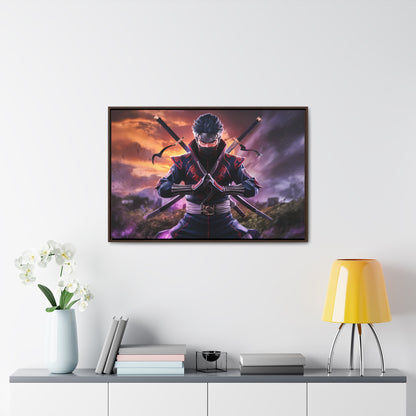Shadow of the Crimson Ninja - Gallery Canvas Wraps, Horizontal Frame