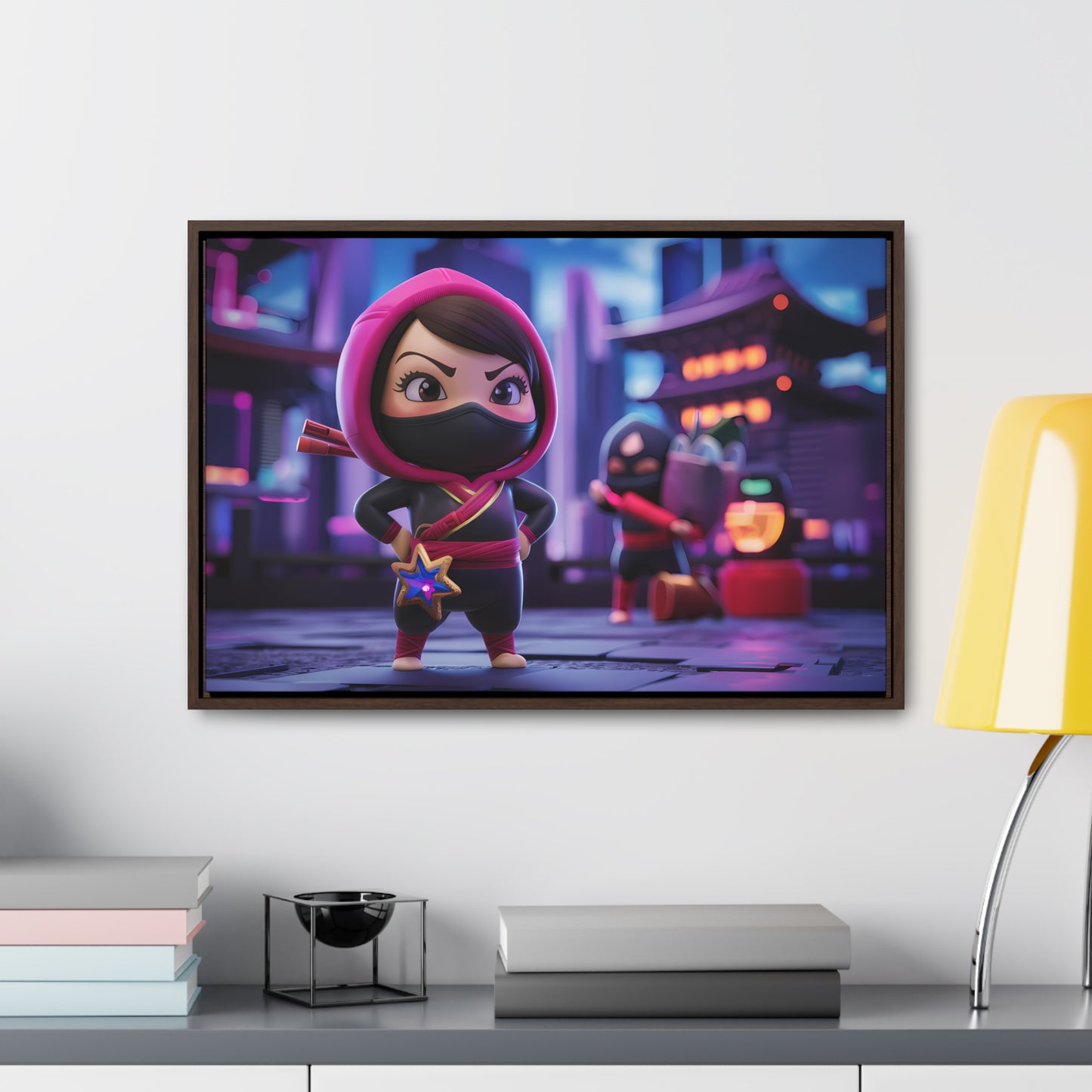 "Midnight Ninja Adventure" - Gallery Canvas Wraps, Horizontal Frame