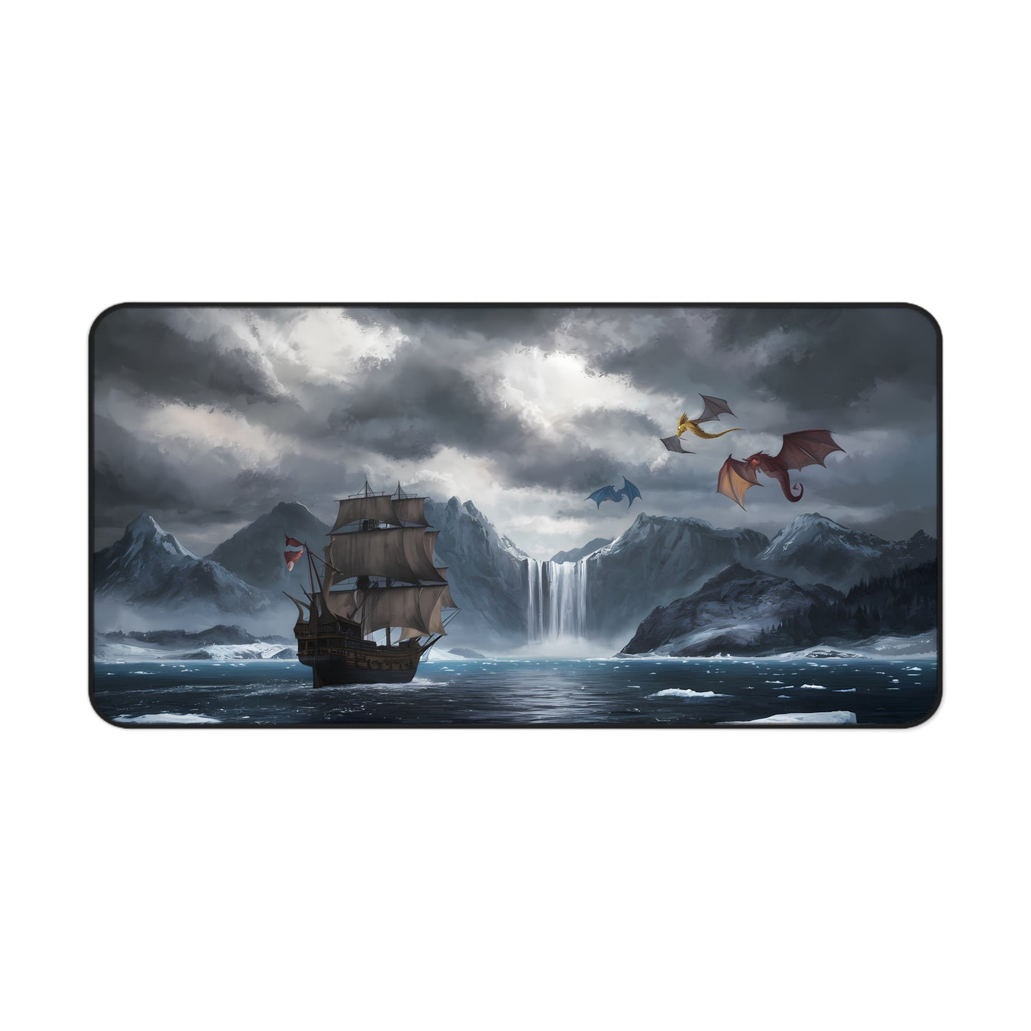 Fantasy Voyage with Dragons - Desk Mat